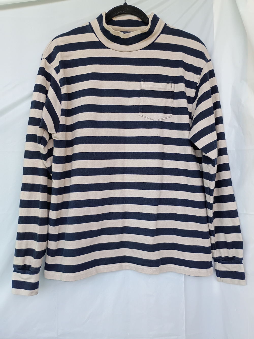 Brandy Melville Striped Mock Neck Long Sleeve Top